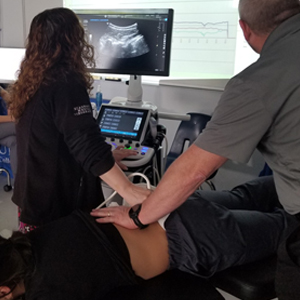 image Murfreesboro chiropractic ultrasound imaging of spinal vertebrae during treatment